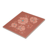 Red Hippie Abstracte ventilatorkracht Tegeltje (Zijkant)