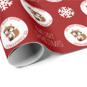 Red Hipster Holiday Fox Persoonlijk Cadeaupapier (Rol Hoek)