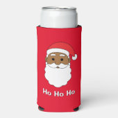 Red Ho Ho Ho African Santa Claus Family Seltzer Blikjeskoeler (Seltzer Voorkant)