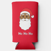 Red Ho Ho Ho African Santa Claus Family Seltzer Blikjeskoeler (Voorkant)
