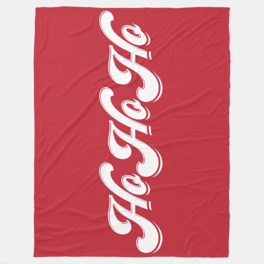 Red Ho Ho Ho Kerstmis Blanket Fleece Deken (Voorkant)