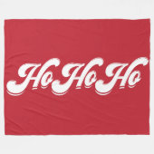 Red Ho Ho Ho Kerstmis Blanket Fleece Deken (Voorkant (Horizontaal))