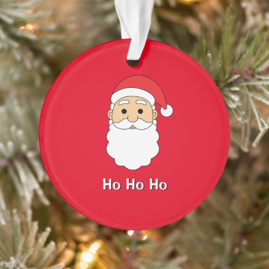 Red Ho Ho Ho Santa Claus Ornament (Boom)