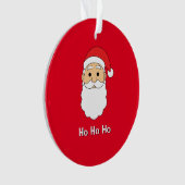 Red Ho Ho Ho Santa Claus Ornament (voorkant)