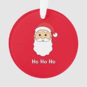 Red Ho Ho Ho Santa Claus Ornament (voorkant)