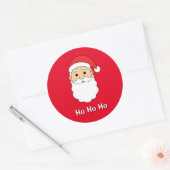 Red Ho Ho Ho Santa Claus Ronde Sticker (Envelop)