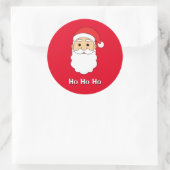 Red Ho Ho Ho Santa Claus Ronde Sticker (Tas)