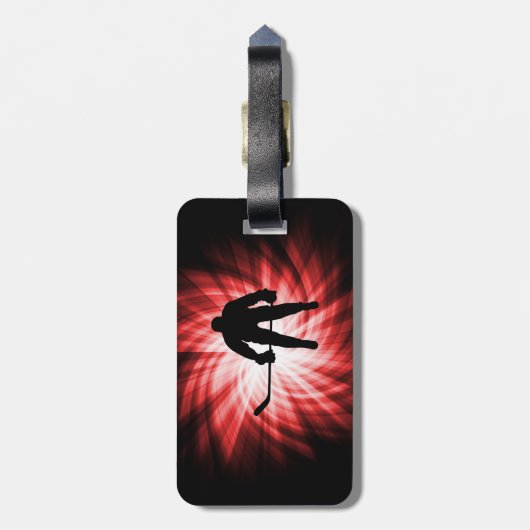 Red Hockey Bagagelabel (Achterkant verticaal)