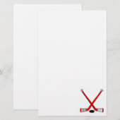 Red Hockey Briefpapier (Voorkant / Achterkant)