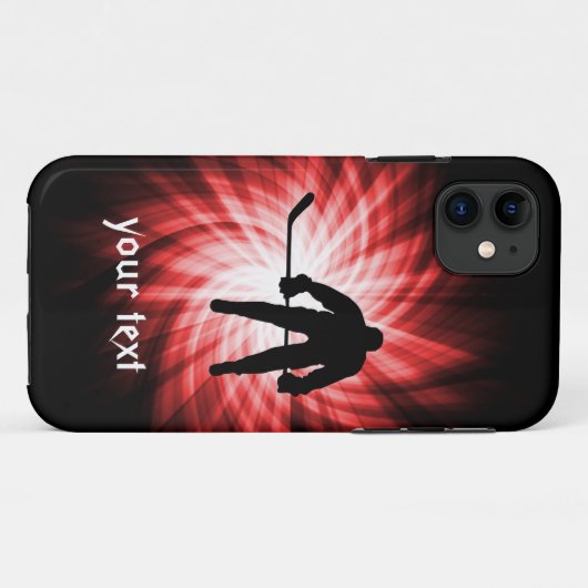 Red Hockey Case-Mate iPhone Case (Achterkant (horizontaal))