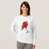 RED HOCKEY PLAYER T-SHIRT (Voorkant volledig)