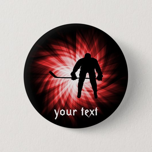 Red Hockey Ronde Button 5,7 Cm (Voorkant)