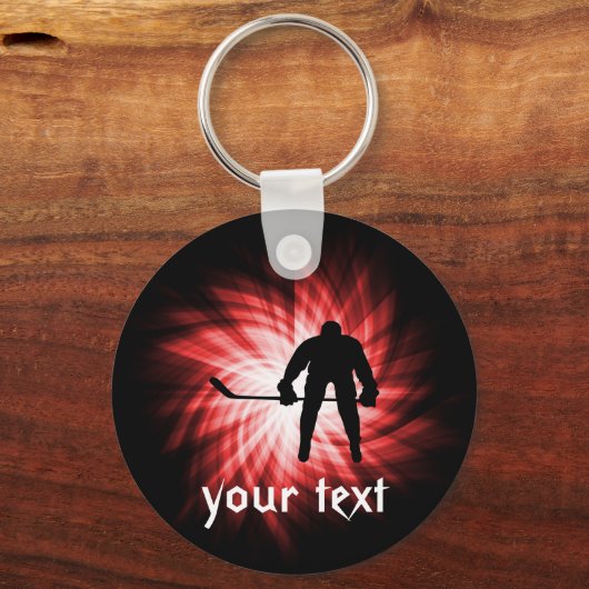 Red Hockey Sleutelhanger (Voorkant)