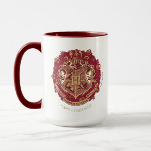 Red HOGWARTS™ Crest Holiday Wreater Mok