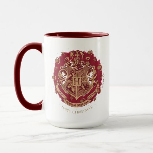 Red HOGWARTS™ Crest Holiday Wreater Mok (Links)