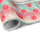 Red Holiday Baubles Verpakkingspapier Cadeaupapier (Rol Hoek)