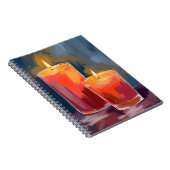 Red Holiday Candles Watercolor Holiday Notitieboek (Rechterzijde)