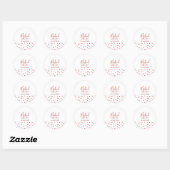 Red Holiday Cute Hearts met liefdespakket Ronde Sticker (Vel)