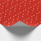 Red Holiday Dot Design Cadeaupapier (Hoek)