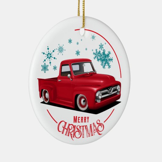 Red Holiday F100 Keramisch Ornament (Rechts)