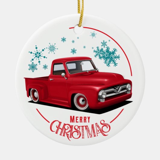 Red Holiday F100 Keramisch Ornament (Voorkant)