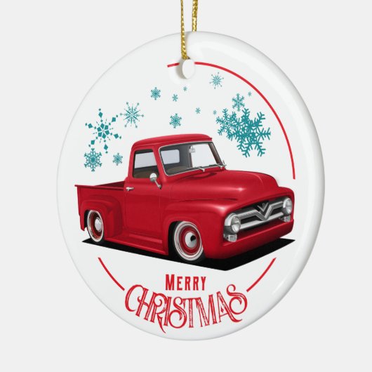 Red Holiday F100 Keramisch Ornament (Links)