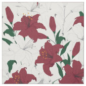 Red Holiday Floral Pattern Stof (Swatch)