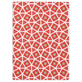 Red Holiday Geometric Star Design Klembord (Achterkant)