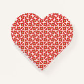 Red Holiday Geometric Star Design Notitieboek (Voorkant)