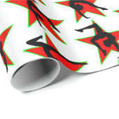 RED HOLIDAY GYMNASTIEK ONTWERP CADEAUPAPIER (Rol Hoek)