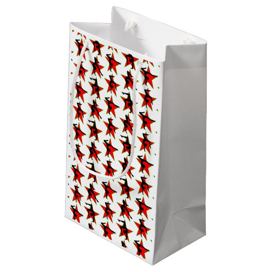 RED HOLIDAY GYMNASTIEK ONTWERP KLEIN CADEAUZAKJE (Achterkant Gekanteld)