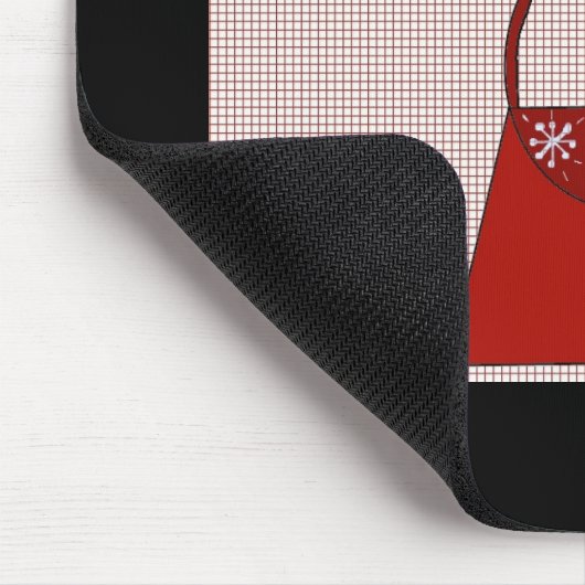 Red Holiday Handbag - Sparkle Muismat (Hoek)