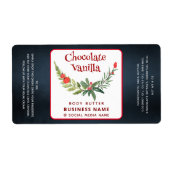 Red Holiday holly brunch typografie product Etiket (Voorkant)