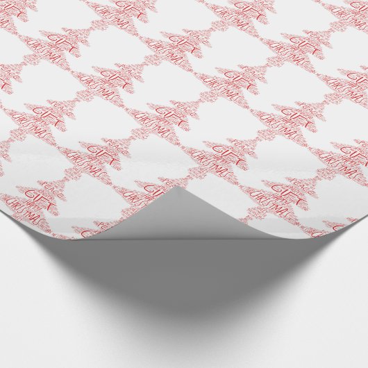 Red Holiday kerstboom Cadeaupapier (Hoek)