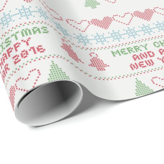 Red Holiday kerstboom Cadeaupapier (Rol Hoek)