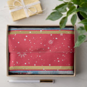 Red Holiday kersttruck aanpassen Tissuepapier (Geschenk)