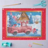 Red Holiday kersttruck aanpassen Tissuepapier (Craft)