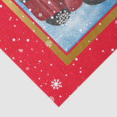 Red Holiday kersttruck aanpassen Tissuepapier (Detail)