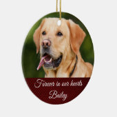 Red Holiday Memorial Pet Dog  Keramisch Ornament (Rechts)