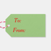 Red Holiday Mittens Cadeaulabel (Achterkant Horizontaal)