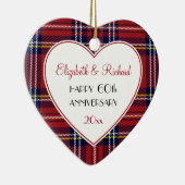 Red Holiday Plaid 60th of ELK Jubilea Ornament (Rechts)