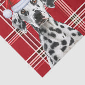 Red Holiday Plaid Christmas Dalmatian Dog Lover Tissuepapier (Detail)
