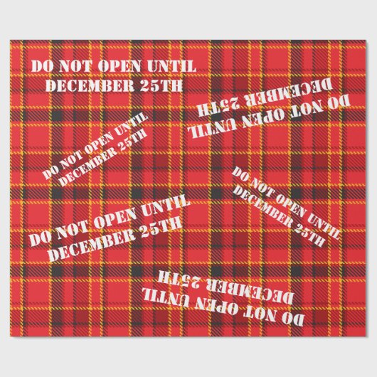 Red Holiday Pset Custom Stencil Greep Cadeaupapier (Vlak)