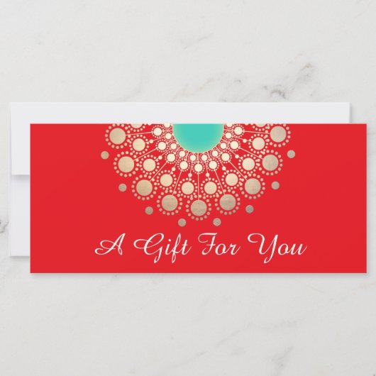 Red Holiday Salon Spa-kerstcadeaubon (Voorkant)