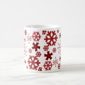 Red Holiday Snowflake Design Koffiemok (Center)