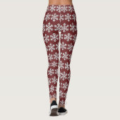 Red Holiday Snowflake Leggings (Achterkant)