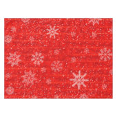 Red Holiday Snowflake Tafelkleed (Voorkant (Horizontaal))