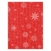 Red Holiday Snowflake Tafelkleed (Voorkant)