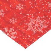 Red Holiday Snowflakes Korte Tafelloper (Hoek)