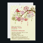 Red Holiday Whimsical Winter Birthday Uitnodiging<br><div class="desc">Red Bird Whimsical Winter Birthday Uitnodiging Schattige illustratie van een schattige vogel met pet en sjaal geperst op een witte boom met rode en groene bloemen,  sneeuwvlokken en andere ontwerpdetails. Een leuke en leuke verjaardagsuitnodiging voor verjaardagen die in de winter wordt gevierd.</div>